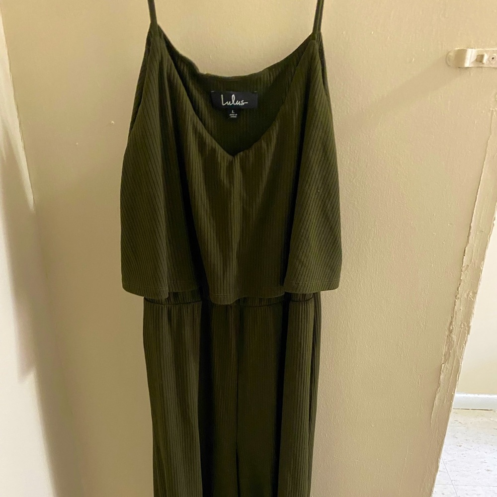 Olive Green Lulus Culottes Jumpsuit